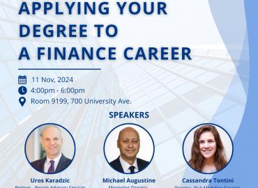 Applying your Degree to a Finance Career Poster