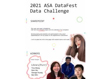 Presentation cover for one of the DataFest student teams